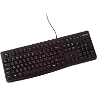 Logitech toetsenbord K120 voor zakelijk gebruik, volledig formaat (100%), met kabel, USB-aansluiting, QWERTY-indeling, zwart