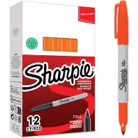 Sharpie permanente markers | Fijne punt | oranje inkt | 12 stuks