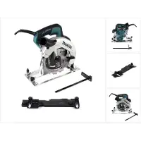 Makita HS 7611 Handcirkelzaag 1600W 190 mm + hardmetalen zaagblad + adapter voor geleiderail C