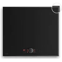 Klarstein Magnichef inductiekookplaat - 4-zone inbouw inductiekookplaat, 8200 W boost, magnetische knop en touchbediening, timer, kinderslot, restwarmte-indicator, mat glas, 59,2 cm