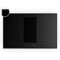 Klarstein Velaire Inductiekookplaat met Afzuigkap - 80cm, 4 zones, 7.400W Boost, Touch-Slider, Timer, Kindervergrendeling, Restwarme-indicator, Geïntegreerde afzuigkap, Glas