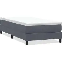 vidaXL Boxspringbed zonder matras, donkergrijs, 100x220 cm, fluweel
