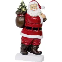 Lumineo Beeld Kerstman LED 9x19,5x31,5cm Rood rood Kunststof Kerstverlichting