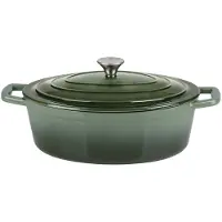 Alpina Braadpan 33cm gietijzer groen