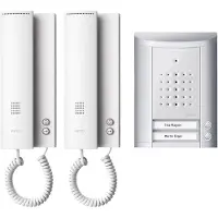 Ritto By Schneider Entravox Complete set voor Deurintercom Kabelgebonden Tweegezinswoning Zilver