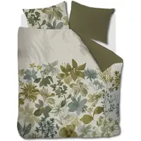 Beddinghouse Dekbedovertrek Lilian Groen Katoen-200 x 200 / 220 cm | 2-Persoons