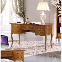 AEA Donkerbruine bureau, luxe kantoormeubilair, houten bureau, klassiek design