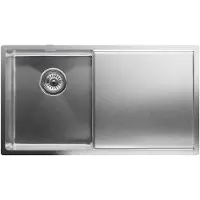 Klarstein roestvrijstalen keukenwastafel, 79x44 cm, inclusief overloop en zeef - kraancompatibel, keukenwastafel - kwaliteit, hygiëne en functionaliteit gecombineerd in één product