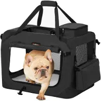 Feandrea Opvouwbare dierentransportbox voor in de auto, Zwart