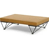 AEA Schicker Holztisch Outdoor Möbel Gartentisch Edler Kaffeetisch