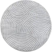 Elle Decoration Vloerkleed New York Rond - Grijs
