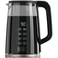 Black & Decker Waterkoker - BLACK+DECKER - Zwart Glas - 1,7L - 2200W - 360 Basis