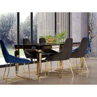AEA Stilvolle Esszimmer Möbel Luxus Holzgruppe Esstisch 6x Stühle 7tlg Set