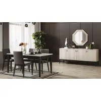 AEA Esszimmer set Esstisch 4x Stühle 5tlg Sideboard Luxus Möbel modern Holz 6tlg