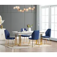 AEA Esszimmer Set Luxus 6x Stühle+Esstisch Essgruppe Garnitur Lehnstühle Modern
