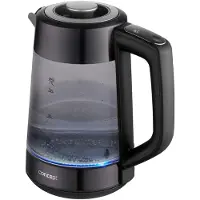 Concept glazen waterkoker, inhoud 1,7 l, vermogen 1850-2200 W, kleur zwart, Strix-aansluiting, temperatuurregeling, digitale bediening, RK4195