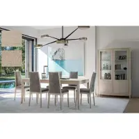 AEA Esstisch 6x Stuhl Vitrine Esszimmer Set Gruppe 8tlg Design Möbel Tisch