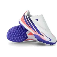 Adidas Performance F50 Hyperfast Club junior imitatieleren voetbalschoenen - roze/paars Jongens/Meisjes Imitatieleer - maat 38 2/3
