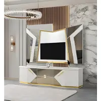 AEA Witte TV-meubel voor de woonkamer, TV-standaard, TV-kast