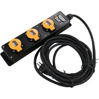 Relectric Professionele IP44 Stekkerdoos Met 5 Meter Kabel 3 x 1,5 mm