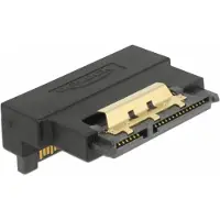 DeLOCK SATA data- en voeding adapter - haaks naar beneden - SATA600 - 6 Gbit/s / zwart
