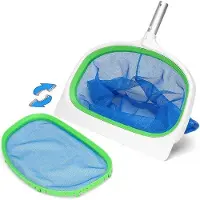 Markenlos Zwembadnetset, bestaande uit 2 delen met verwisselbare netten - voor het schoonmaken van zwembaden, vijvers en tuinen