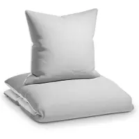 Sleepwise Soft Wonder-Edition beddengoed 135x200 cm lichtgrijs/wit