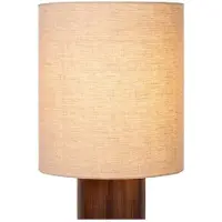 Atmooz Flores L staande lamp – Ø35x110 cm – Teak hout – Linnen kap – E27
