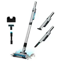 Cecotec 08403, Stofzuiger 2-in-1, zonder zak, zwart, blauw, roestvrij staal, voor droog gebruik, cycloontechnologie, elektronisch