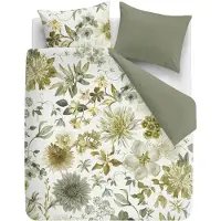 Beddinghouse Dekbedovertrek Florent Green Satijn-240 x 200 / 220 cm | Lits-Jumeaux