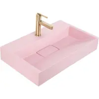 REA - Conglomeraat Wastafel Goya Pink 50 Cm , Rechthoekig - 50 x 37 x 14 cm