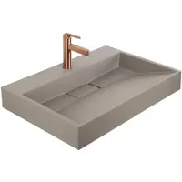 REA - Conglomeraat Wastafel Goya 70cm Taupe , Rechthoekig - 70 x 46 x 14 cm