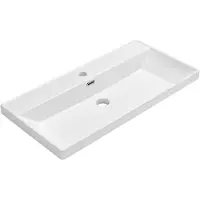 CERANO Keramische wastafel Viano - meubelwastafel - wit, glanzend - 100,9 x 46,2 cm