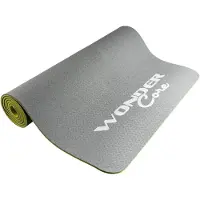 Northix Wonder Core – Yogamat Tpe – Geel/grijs