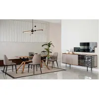 AEA Garnitur Essecke Esszimmer Essgruppe Esszimmermöbel 7tlg Holz Beige