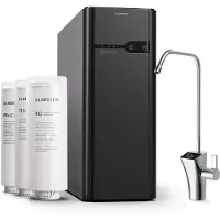 Klarstein Osmose Waterfiltersysteem - 400 Gpd - 1500 Liter - Waterfiltersysteem Voor Drinkwater - 5 Standen Filtratie - 3 Filters - Bereikt 99 -99 % Zuiverheid - Zwart