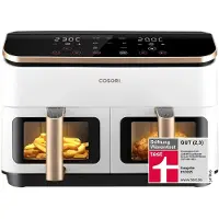 Cosori CAF-R904 Airfryer, 2 bakladen, 8,5 liter, 1750W, wit