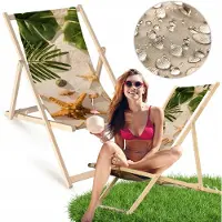 AllBags Houten ligstoel voor tuin, terras en strand - comfortabel en verstelbaar