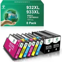 GREENSKY 932XL, 933XL printerpatronen, inktpatronen, verpakking van 8 stuks