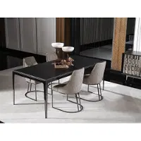 AEA Eleganter schwarzer Esstisch aus Holz im modernen Stil