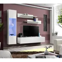 AEA Wohnzimmermöbel Weiß Wohnwand Designer Luxus TV Ständer Hänge Vitrine Regale