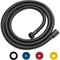 Benza Ibenzoa Doucheslang, 2 meter – RVS, knikvast en anti-verdraaiing, PVC-binnenbuis, waterdichte afdichting, 4 waterbesparende flowbegrenzers