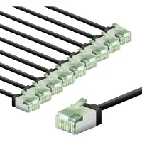 Goobay CAT 8.1 netwerkkabel, set van 10 stuks / patchkabel, afgeschermd, superflexibel, UTP