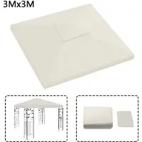 OEM Glazen dak voor tuinpaviljoen - 3x3 meter - beige kleur - ideaal voor tuin en terras
