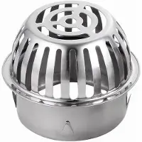 OEM Regenpijpfilter 160mm, vloerafvoerfilter met gootbescherming, anti-verstoppingstop voor bladeren (160mm)