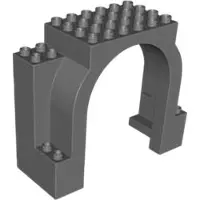 LEGO Duplo, donkergrijs, steen 4 x 10 x 7, boog, tunnel (5557) – nieuw