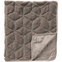 Dutch decor - QUINTEN - bedsprei 240x260 cm - gewatteerd bloemmotief - Driftwood - taupe