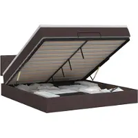 vidaXL Ottoman bed met matras, donkerbruin, 160 x 200 cm, gestoffeerd