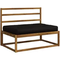 vidaXL Pallet Zitkussen VIANEN 100% Polyester Zwart 120 x 60 x 12 cm
