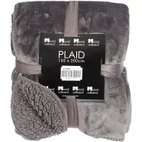 Mica Decorations Mardy Fleece Plaid - L200 x B150 cm - Polyester - Antraciet